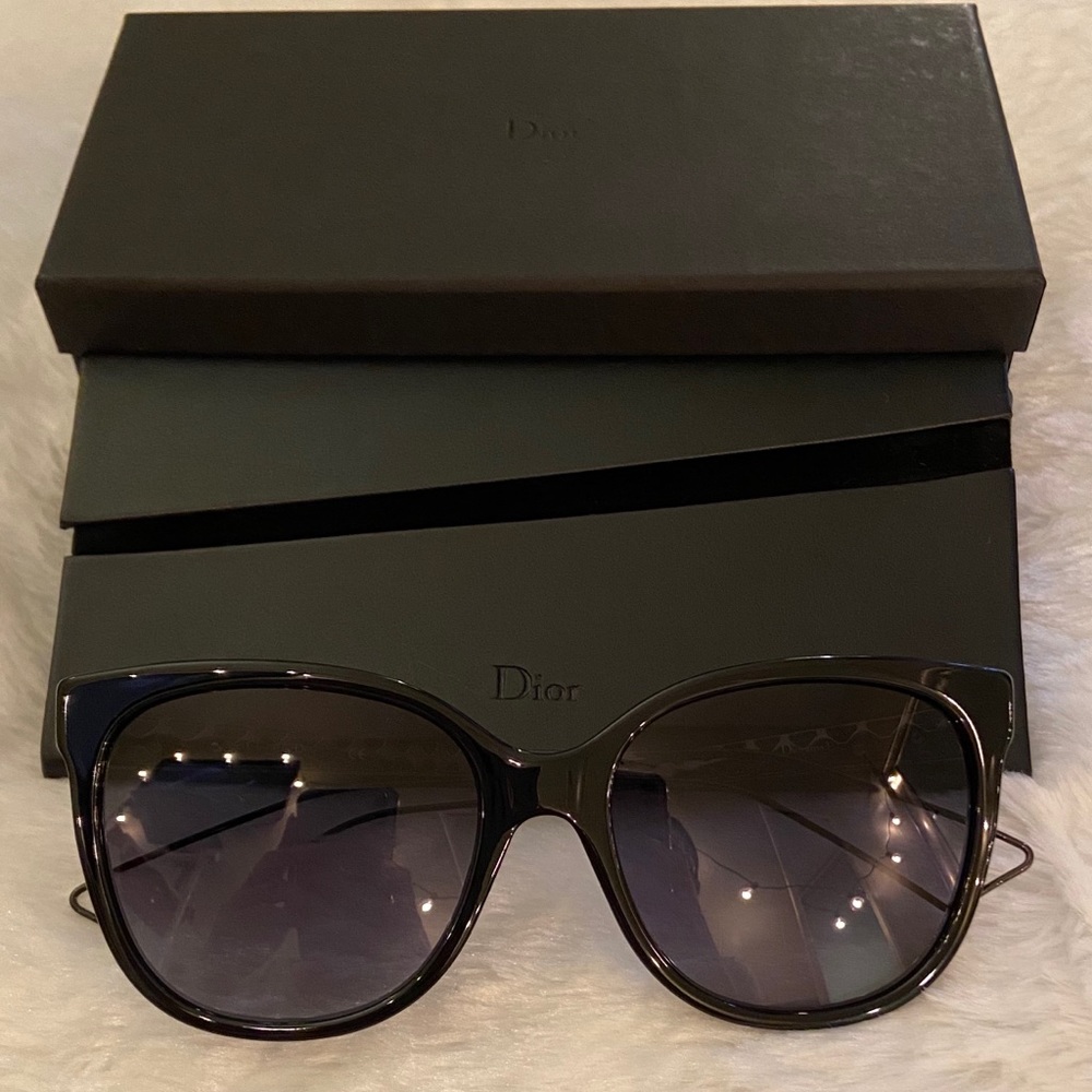 DIOR DIORAMA Sunglasses Black/Gray Authentic
